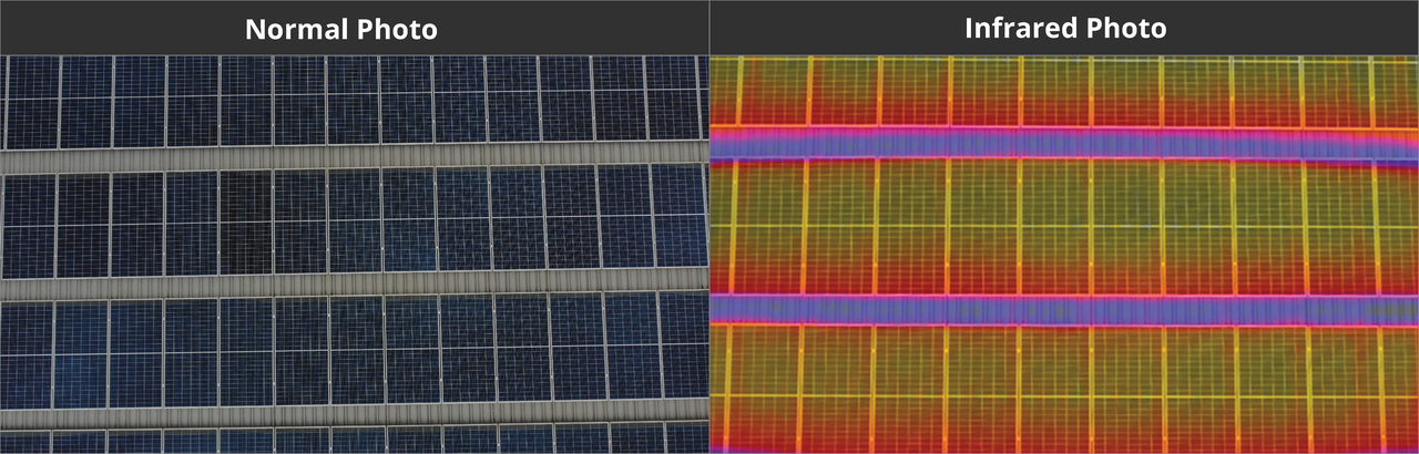 Solar panels - Infrared Image